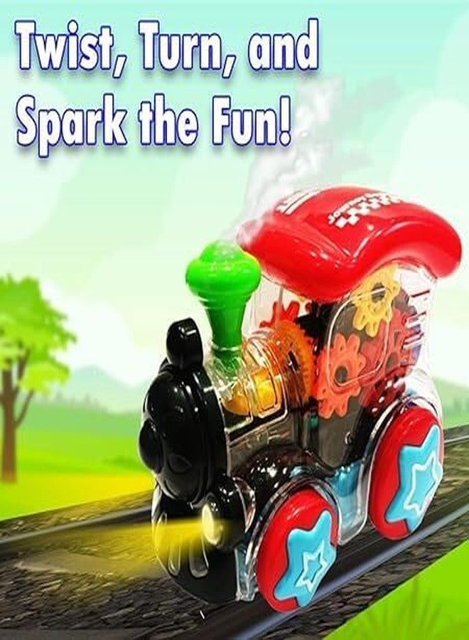 HDA GROUP Musical Sound Toy Gear Transparent Train Engine Toy with Led Lights and Musical Sound for Kids 3+ Years | Fun & Educational Musical Learning Toy with Lights & Sounds (Multicolor) - Image 5